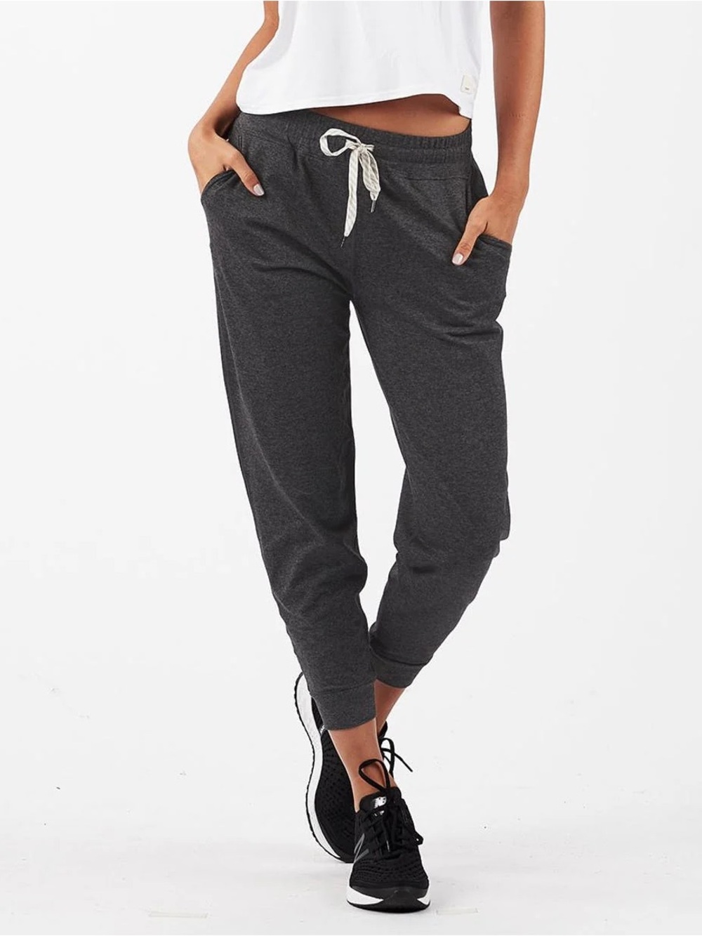 Vuori Performance Jogger Cropped Heather Grey Size Small Athleisure Activewear